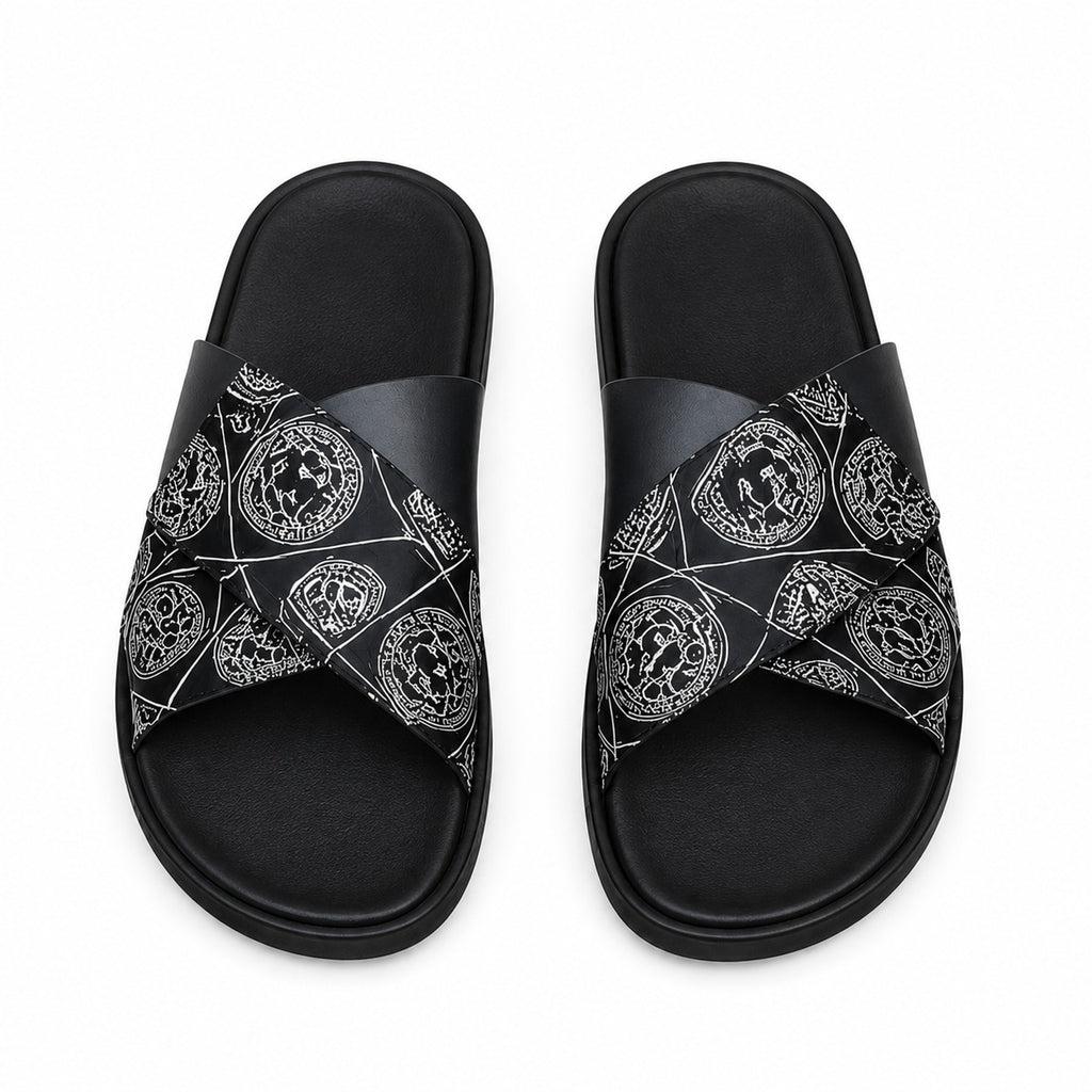Premium Men’s Double Strap Sliders – Stylish & Comfortable | Men’s Casual Double Strap Slides – Lightweight Daily Wear