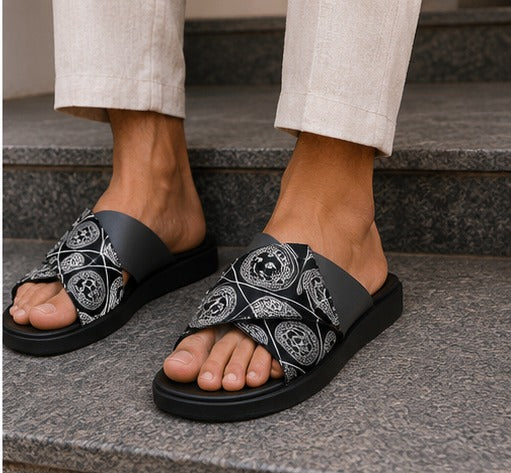 Premium Men’s Double Strap Sliders – Stylish & Comfortable | Men’s Casual Double Strap Slides – Lightweight Daily Wear